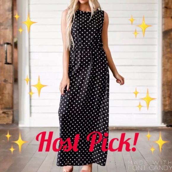 Boutique Dresses & Skirts - Polka-dot Maxi Dress